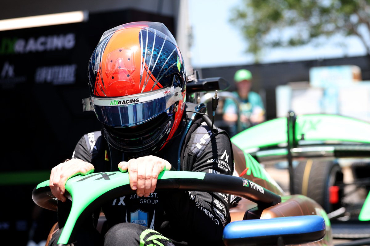 Formula 2 driver Emerson Fittipaldi Jr. ahead of the F2 Miami Round for AIX Racing