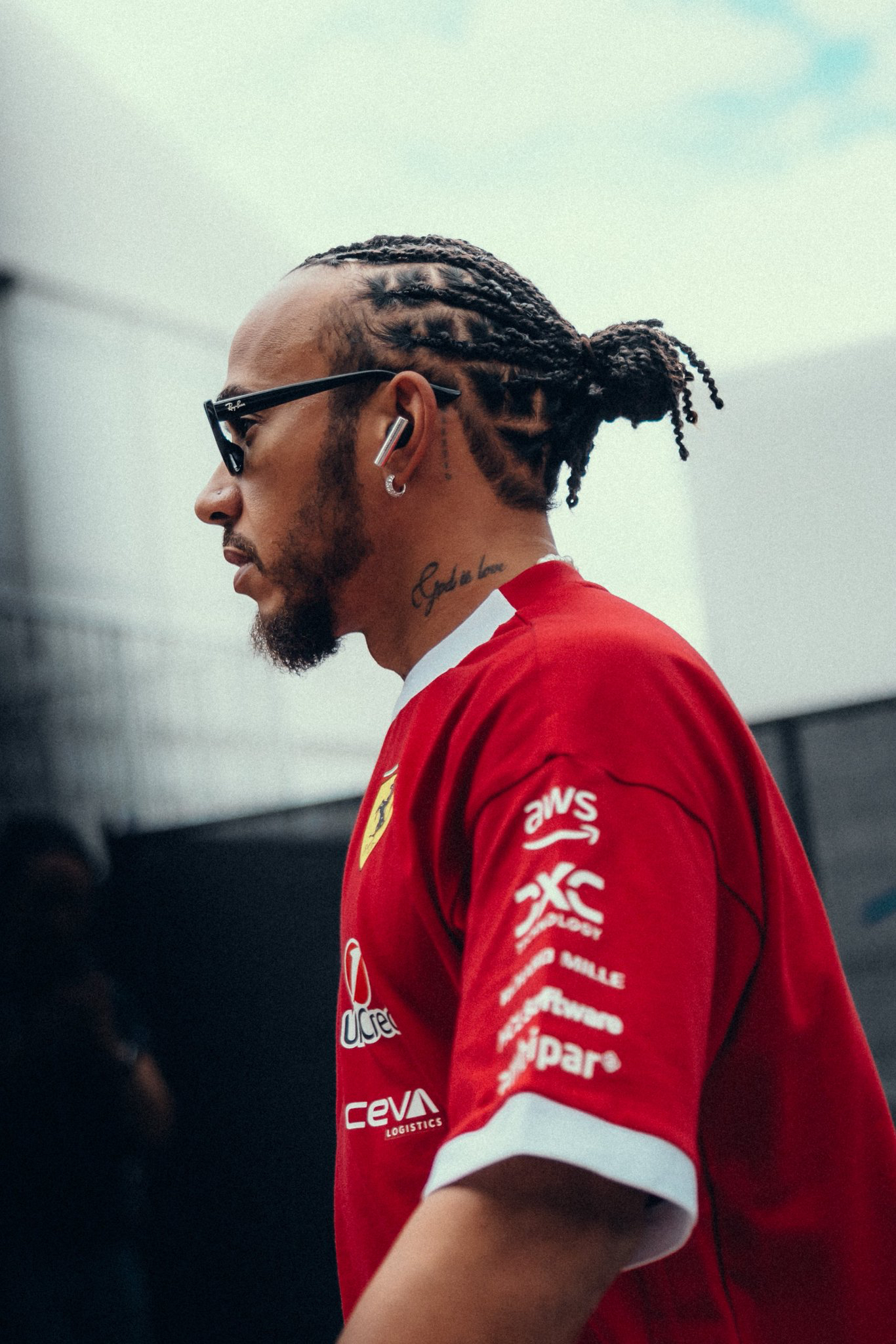 Lewis Hamilton arriving at F1 US GP