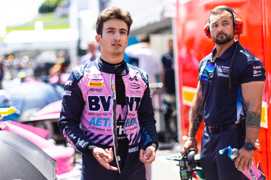 Gabriele Mini during the F2 British GP