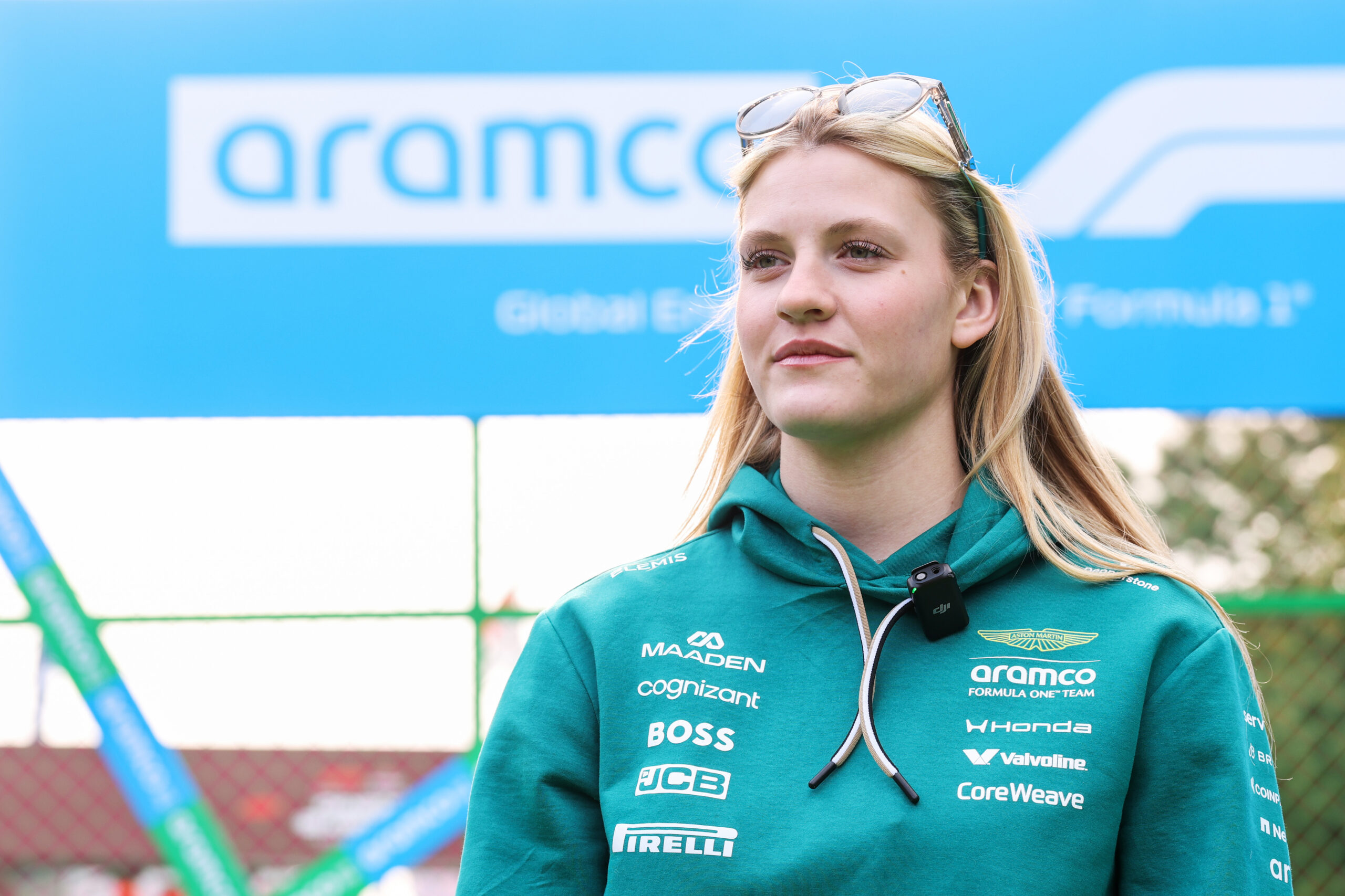 Aston Martin's Mathilda Paatz during the 2026 F1 Academy Chinese GP.