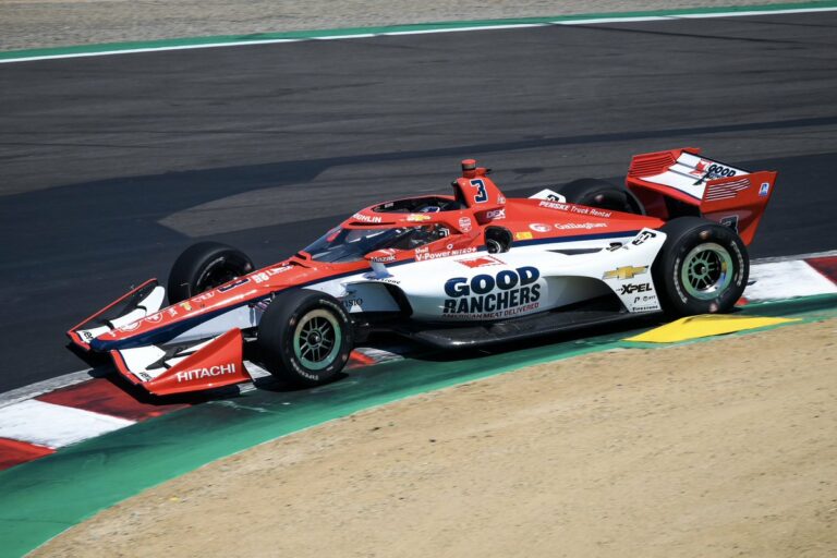 Scott McLaughlin attacking the Corkscrew at Laguna Seca