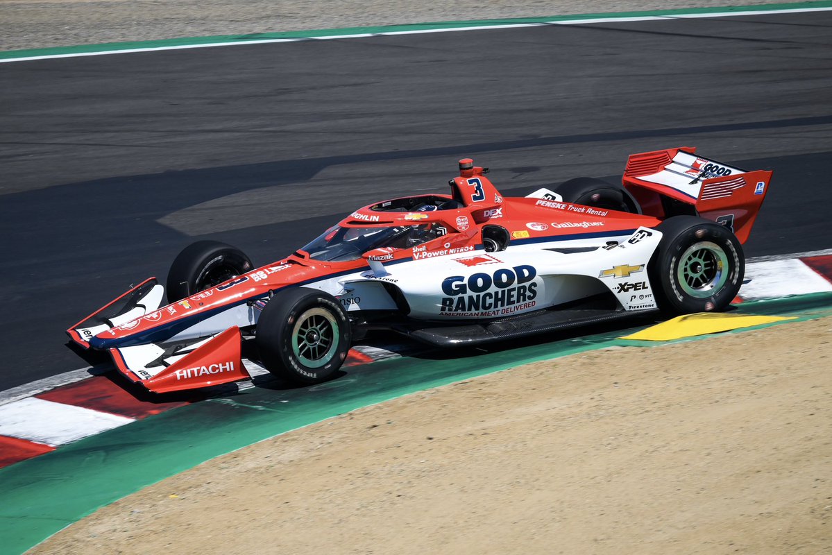Scott McLaughlin attacking the Corkscrew at Laguna Seca