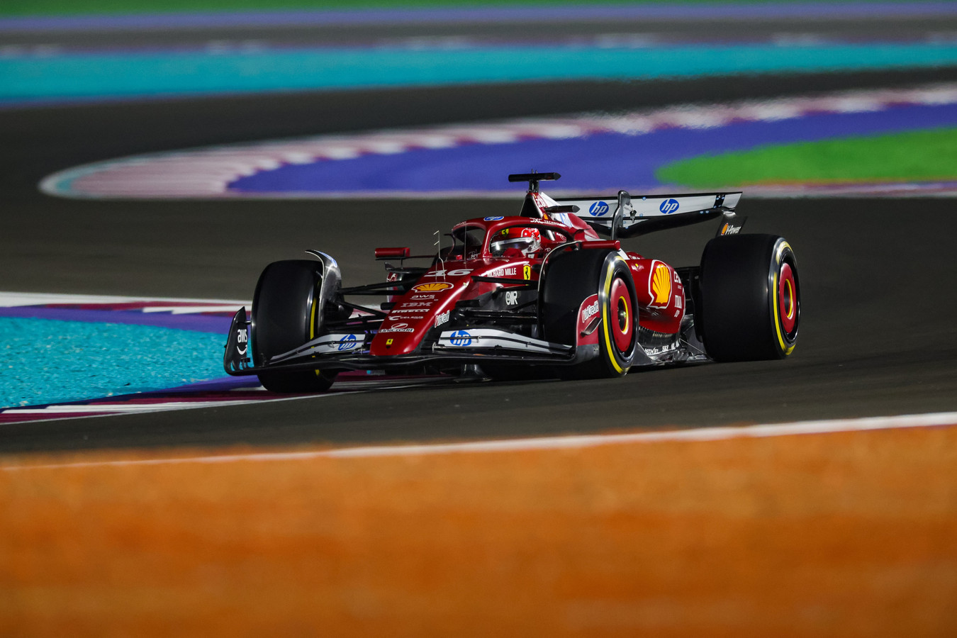 F1 Qatar GP Sprint Race sees Ferrari drivers Charles Leclerc and Lewis Hamilton finish outside the points.