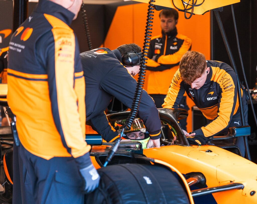 Fornaroli has completed his second F1 test with the McLaren, taking to the wheel of the MCL60 at Silverstone.