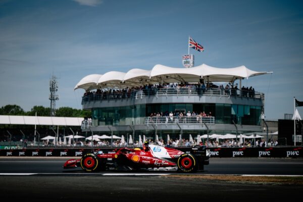 Ferrari Driver Lewis Hamilton in FP2 for the F1 British GP in Silverstone.