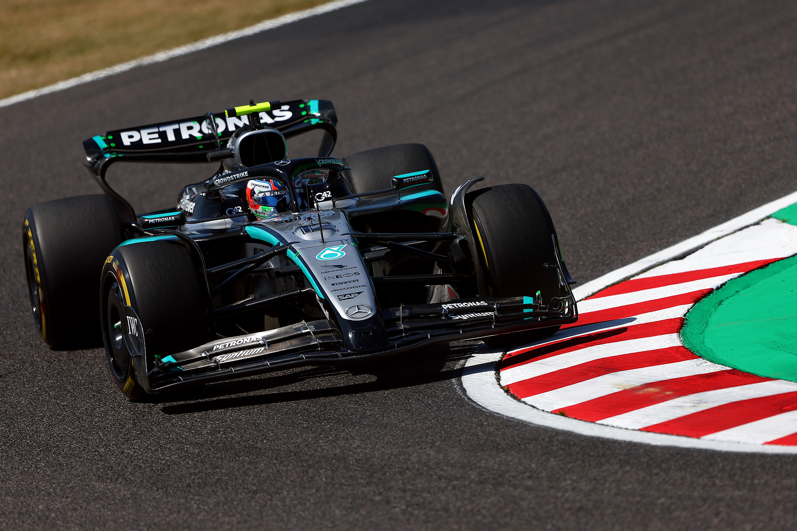 Kimi Antonelli driving Mercedes W16 Formula 1 car at the Japanese GP
