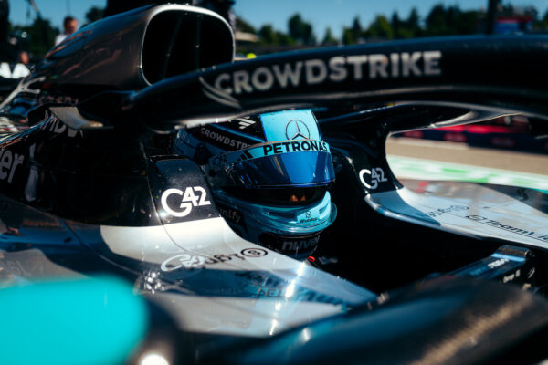 George Russell #63 during the Free Practice sessions at the F1 Imola GP 2025