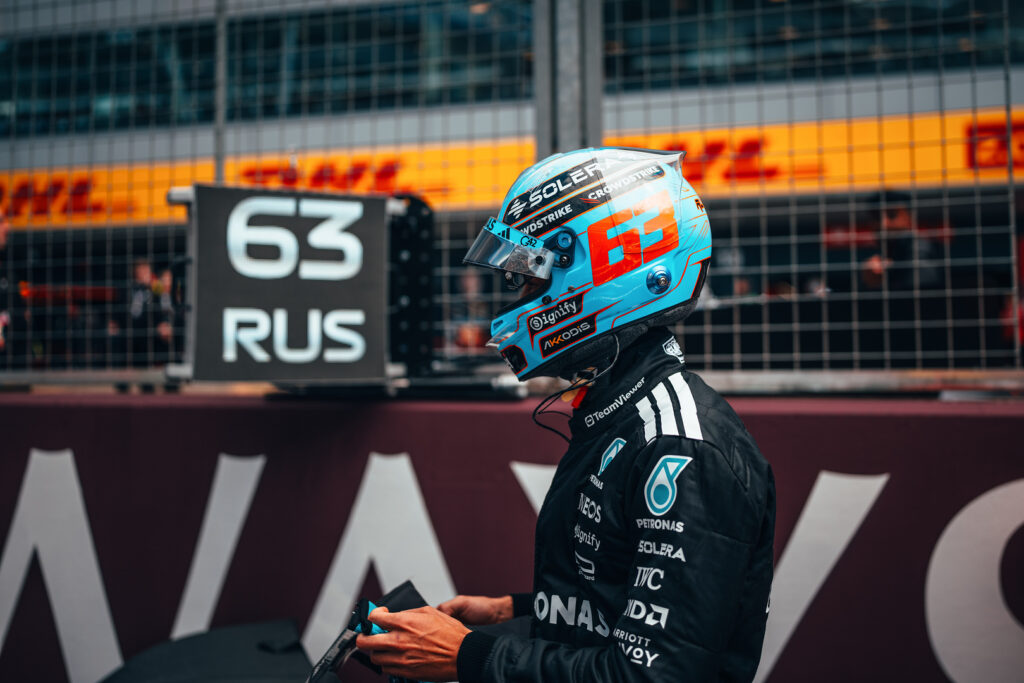 George Russell baffled by hard tyre call from Mercedes in F1 British GP