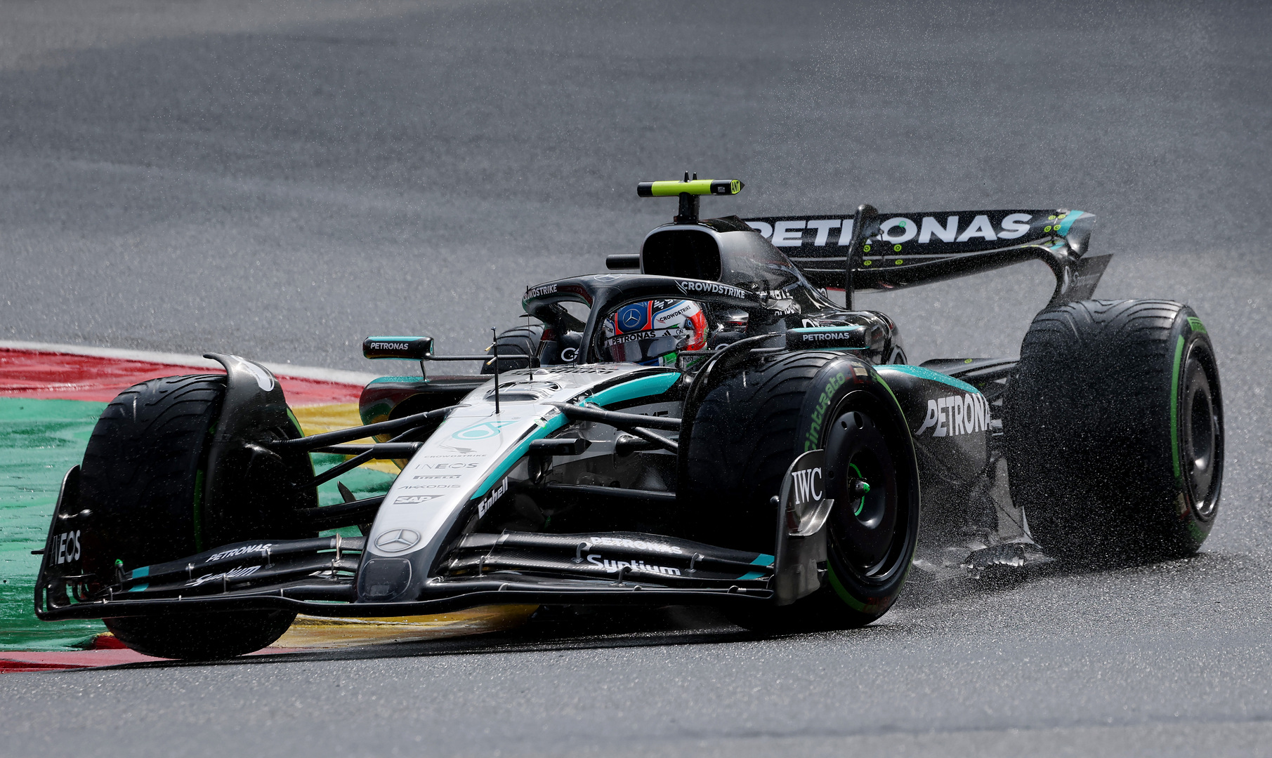 Kimi Antonelli at the F1 Belgian GP, where Lewis Hamilton offered kind words following a difficult race weekend.