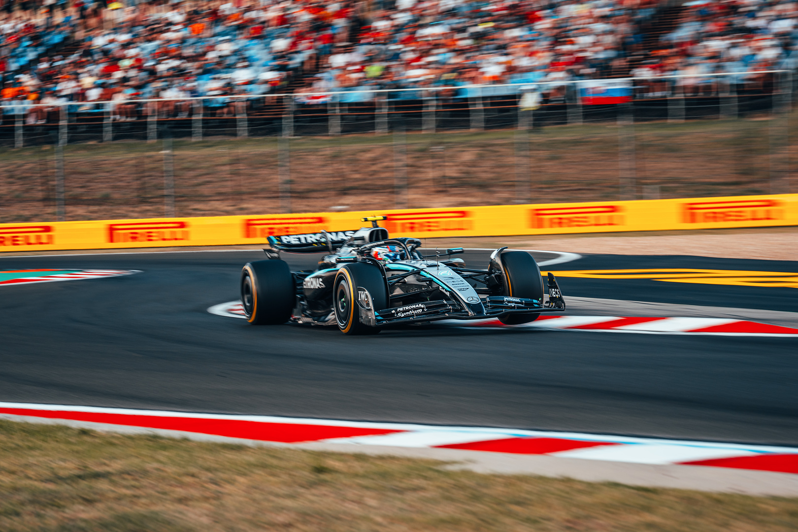 Mercedes driver Kimi Antonelli secured a P10 finish at the F1 Hungarian GP on Sunday. It's only his second points finish in the last 8 rounds.