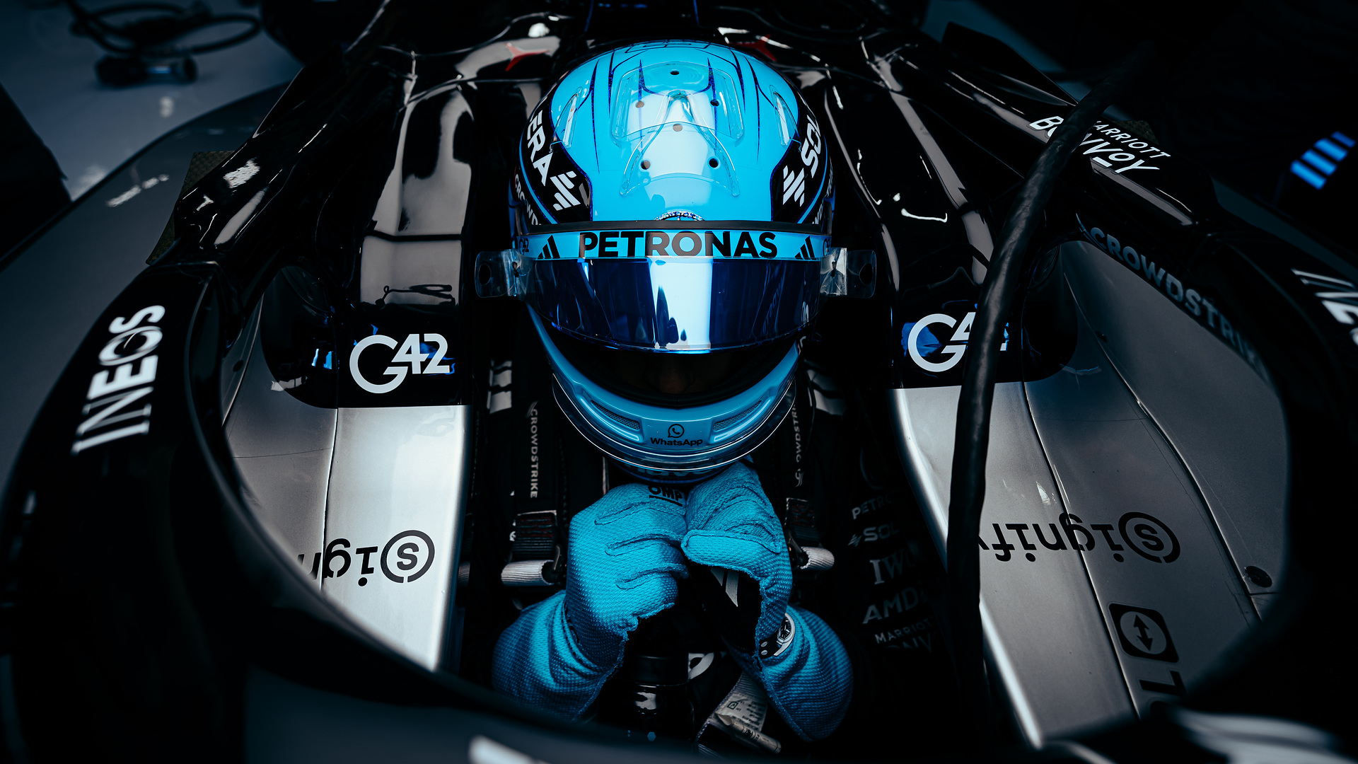 George Russell in his No. 63 Mercedes-AMG Petronas F1 Car, during 2025 Dutch GP.