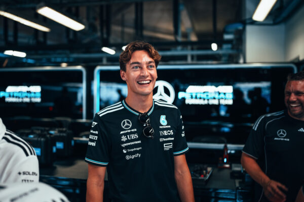 George Russell at the F1 Italian GP for Mercedes