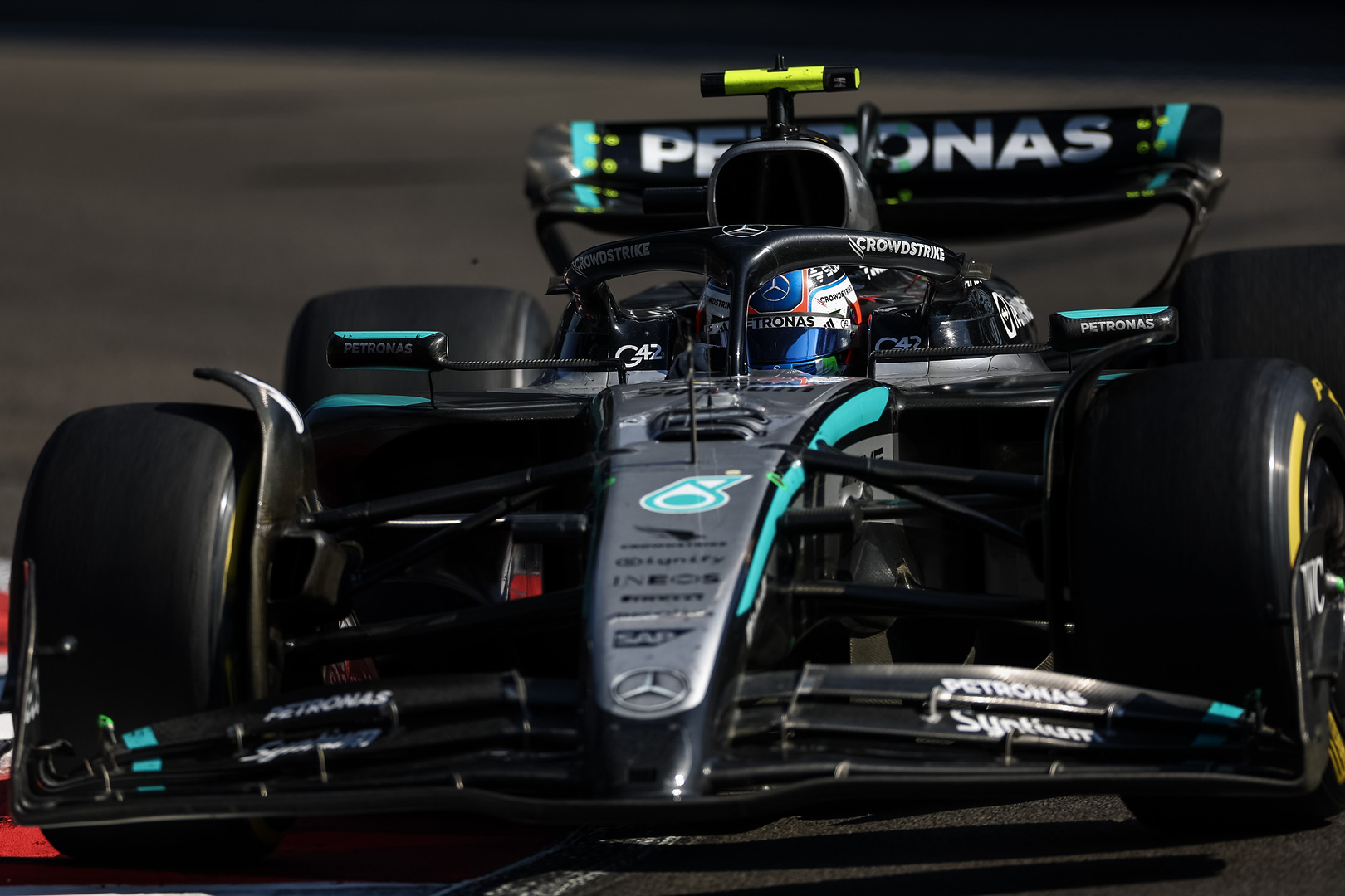 Mercedes driver Kimi Antonelli during the 2025 F1 Mexico City GP.