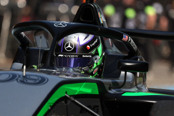 Mercedes' Payton Westcott during the 2026 F1 Academy season opener at Chinese GP.