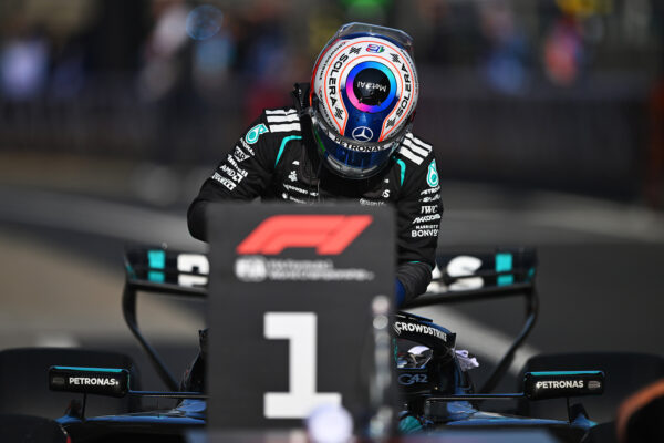 Antonelli in parc ferme during qualifying at the 2026 F1 Chinese GP