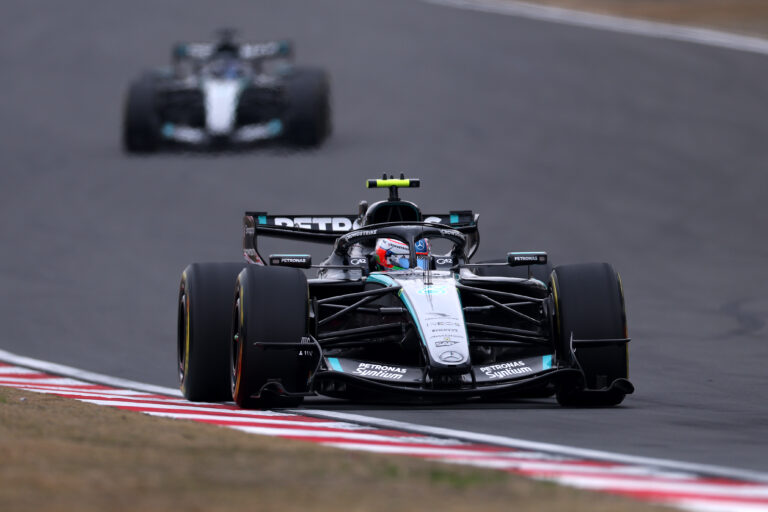 Andrea Kimi Antonelli driving the Mercedes AMG Petronas F1 Team W17 on track during the F1 Grand Prix of China