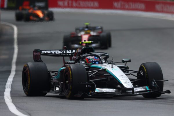 Andrea Kimi Antonelli of ercedes winning the 2026 F1 Canadian GP winning from Lewis Hamilton and Max Verstappen