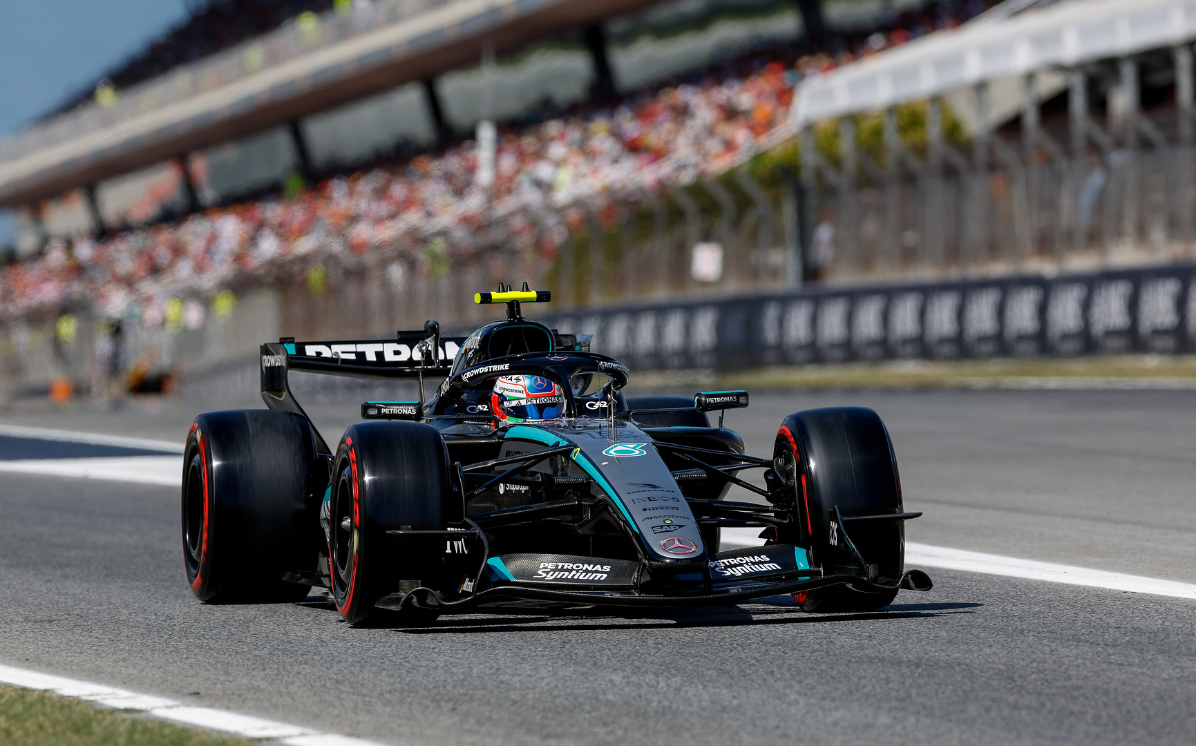 Mercedes’ Kimi Antonelli finished P3 in the F1 2026 Barcelona-Catalunya GP Qualifying. Starting from behind the first row for the first time this season.