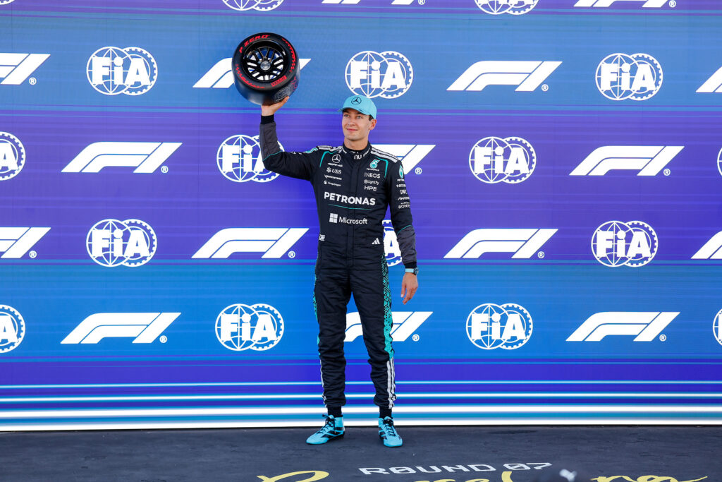 Mercedes driver George Russell has secured pole position in Qualifying for the 2026 F1 Barcelona-Catalunya GP.