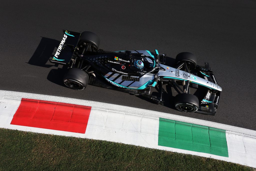 Mercedes' George Russell led second practice on Friday for the 2026 F1 Italian GP.
