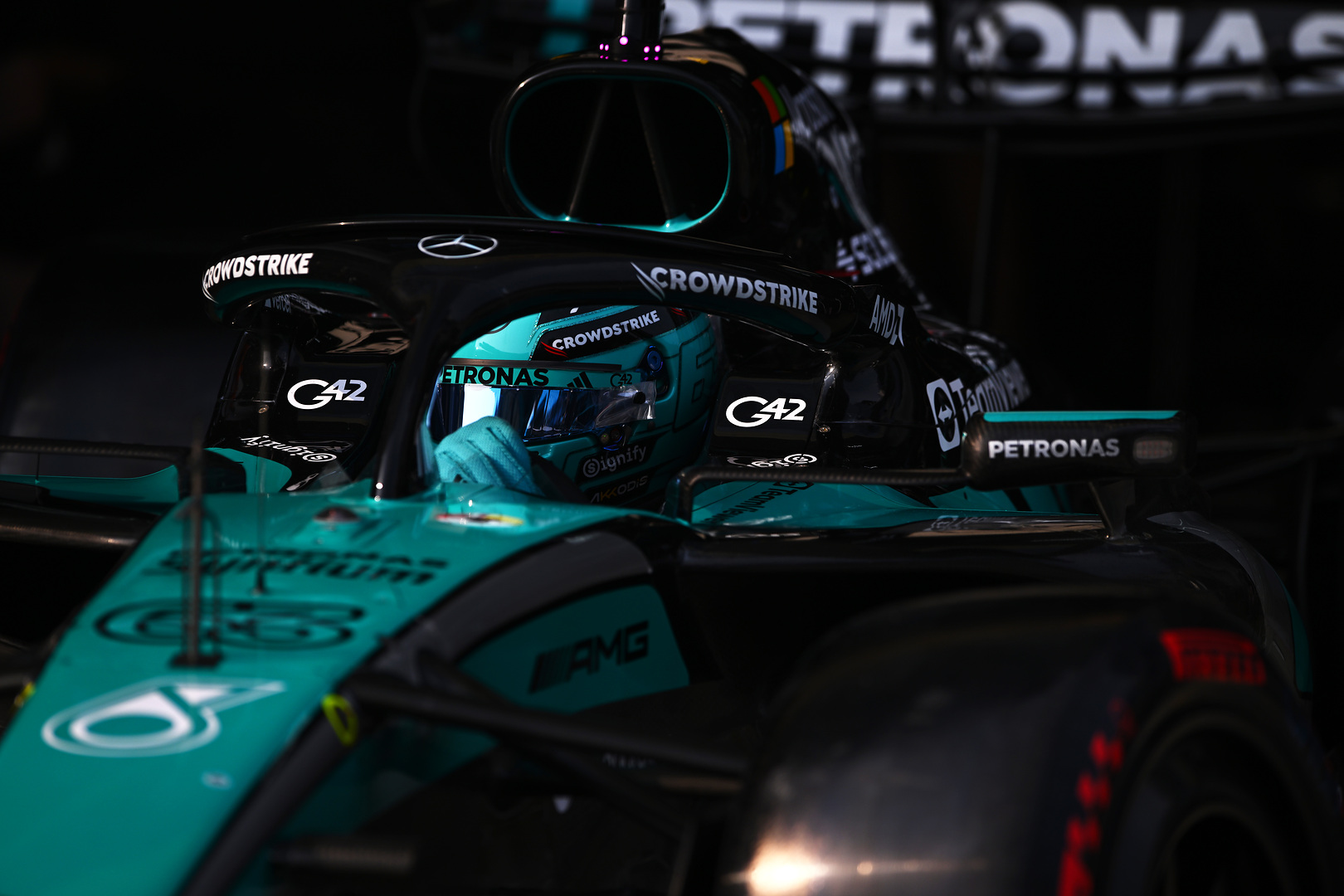Mercedes driver George Russell continues his streak of unfortunate luck at the 2026 F1 Malaysian GP, with a DNF from P3.
