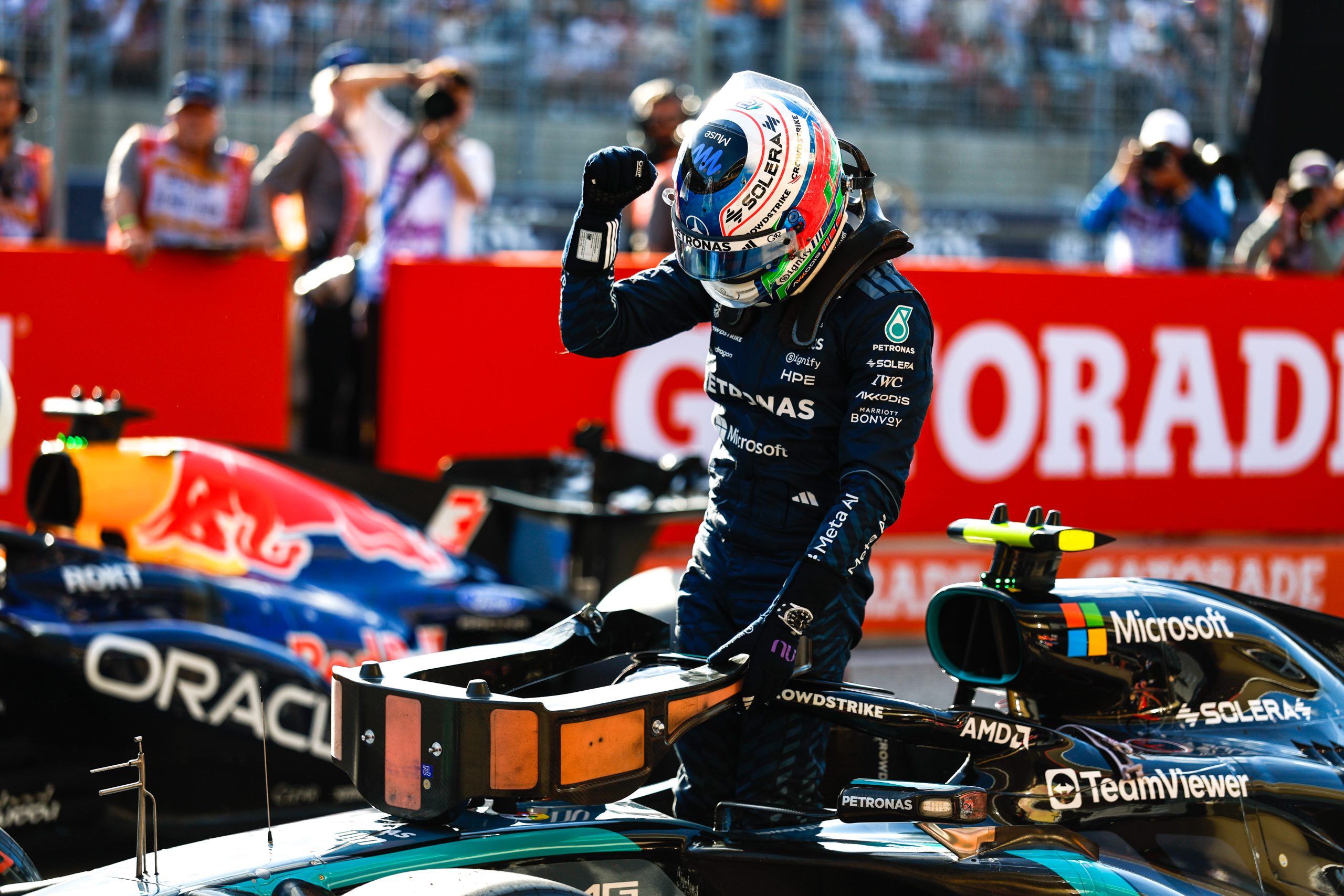 Antonelli reflects on Mercedes' progress, gusty qualifying conditions and his first shot to take the F1 title at the 2026 United States GP.