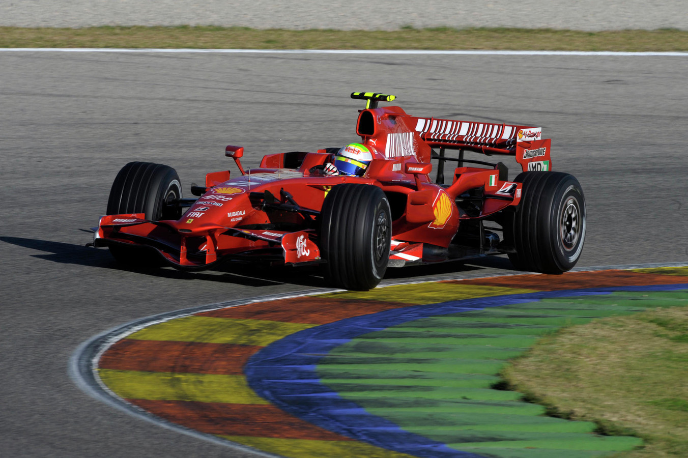 Felipe Massa driving the 2008 F1 Ferrari F2008