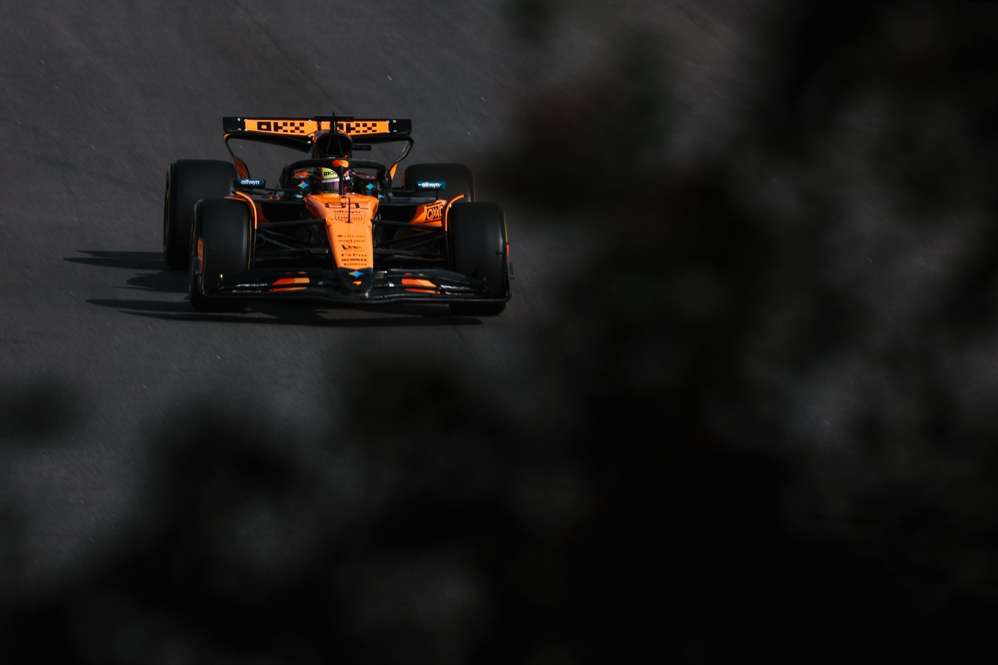 McLaren Driver Oscar Piastri in F1 Sao Paulo GP Sprint Qualifying.