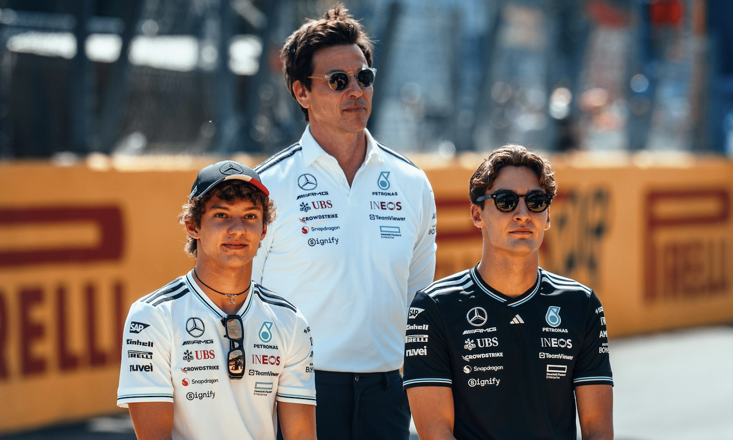 Antonelli and Russell ahead og the Italian GP