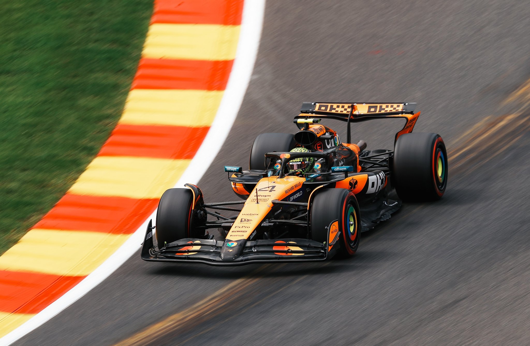 Norris on track during 2025 F1 Belgian GP Qualifying