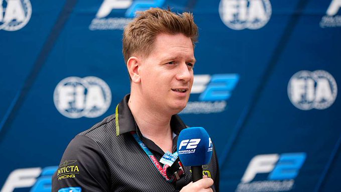 James Robinson of Invicta Racing after the 2025 F2 Qualifying at the Hungarian GP