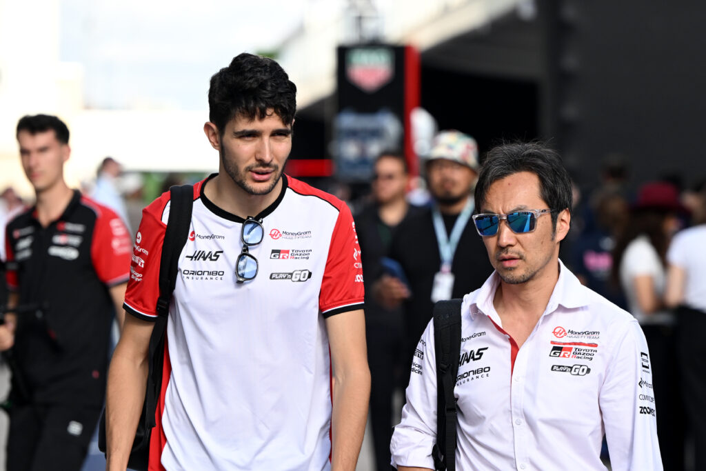 Ocon and Komatsu for the Haas F1 Team at the United States Grand Prix 2025