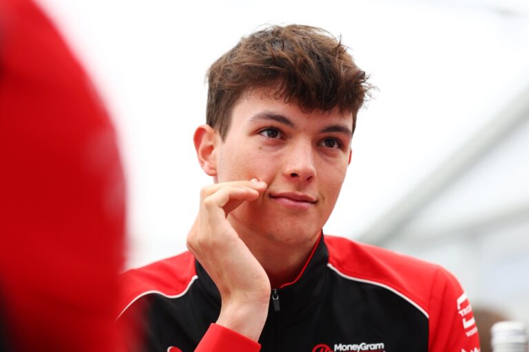 SUZUKA, JAPAN - APRIL 03: Oliver Bearman of Great Britain and Haas F1 looks on during previews ahead of the F1 Grand Prix of Japan at Suzuka Circuit on April 03, 2025 in Suzuka, Japan. (Photo by Peter Fox/LAT Images)