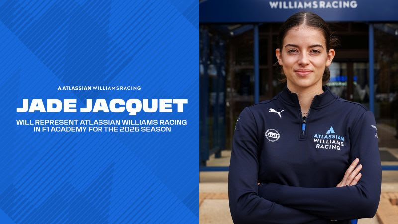 Williams Racing has announced that French driver Jade Jacquet will represent the team during the 2026 F1 Academy season.