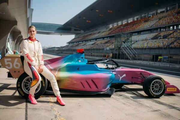 PUMA reveal Rachel Robertson’s 2026 F1 Academy livery and racewear Puma have adopted a striking pink, blue and ombre design for their 3rd livery in F1 Academy 2026 with Rachel Robertson.