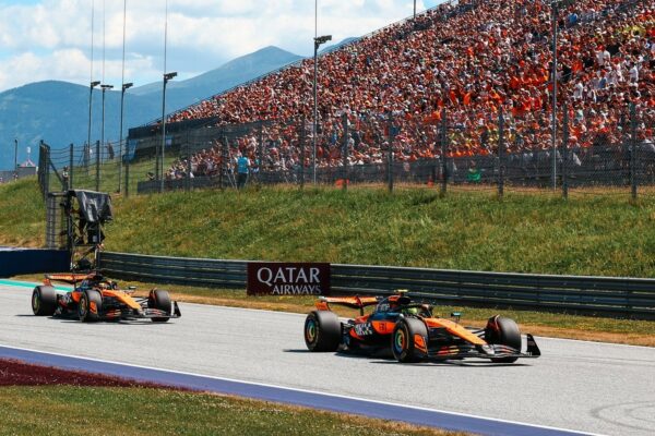 F1 Austrian GP Piastri chases McLaren teammate Lando Norris for the lead