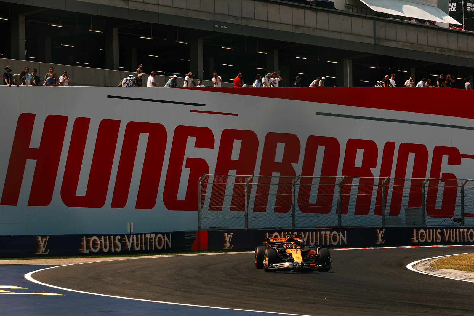 McLaren Driver Oscar Piastri in Qualifying for the F1 Hungarian GP