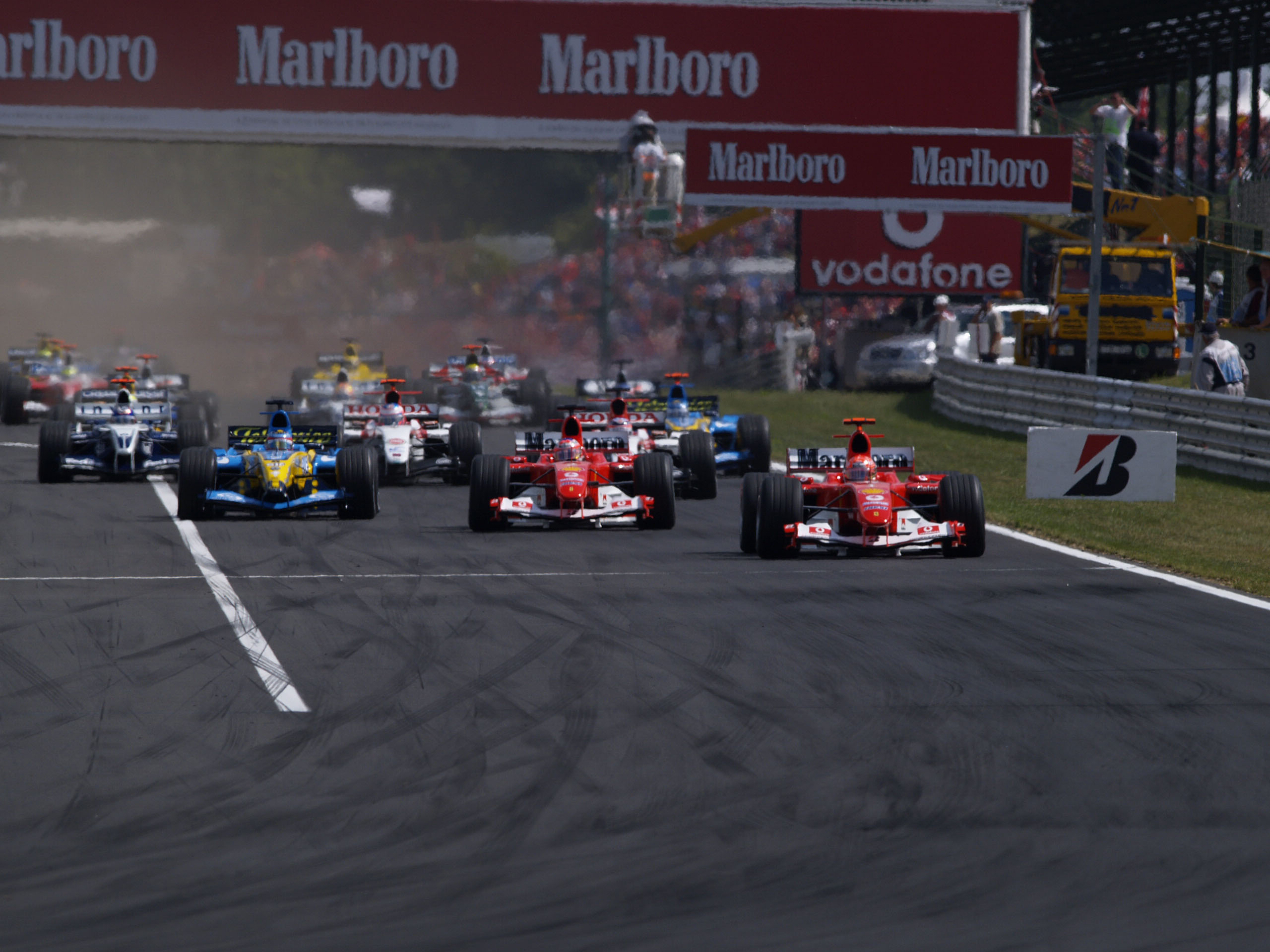 The start of the 2004 Belgian Grand Prix Pit Debrief