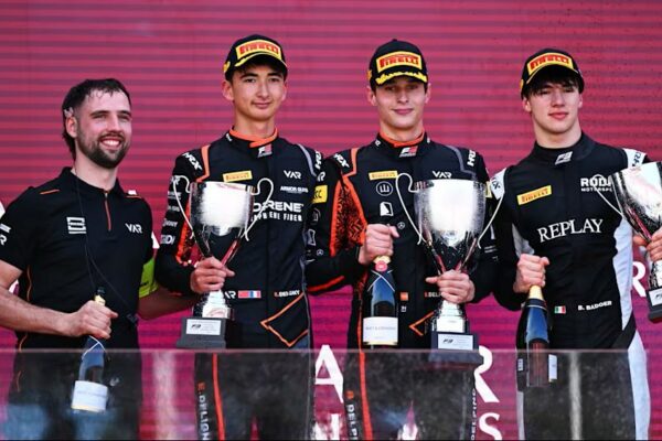 Del Pino leads the early F3 championship after a shortened Australian GP Sprint Race, while Campos’ Naël and Ugochukwu loom for Sunday.