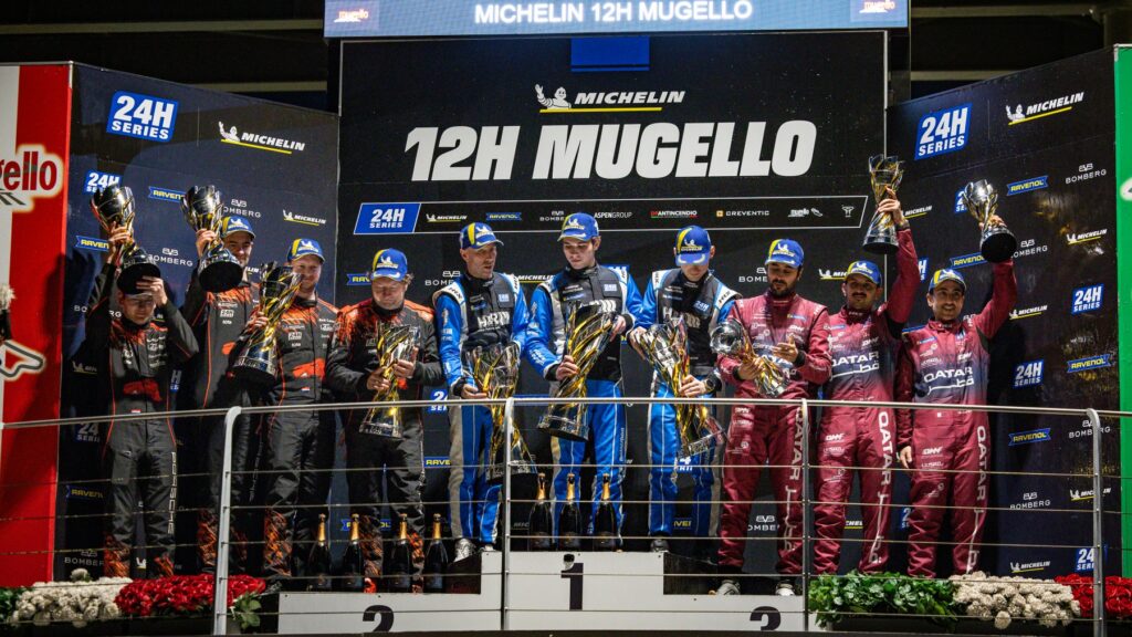Saintéloc wins dramatic 2026 12H Mugello after late fuel drama, intense GT3 battle, and high attrition across classes.