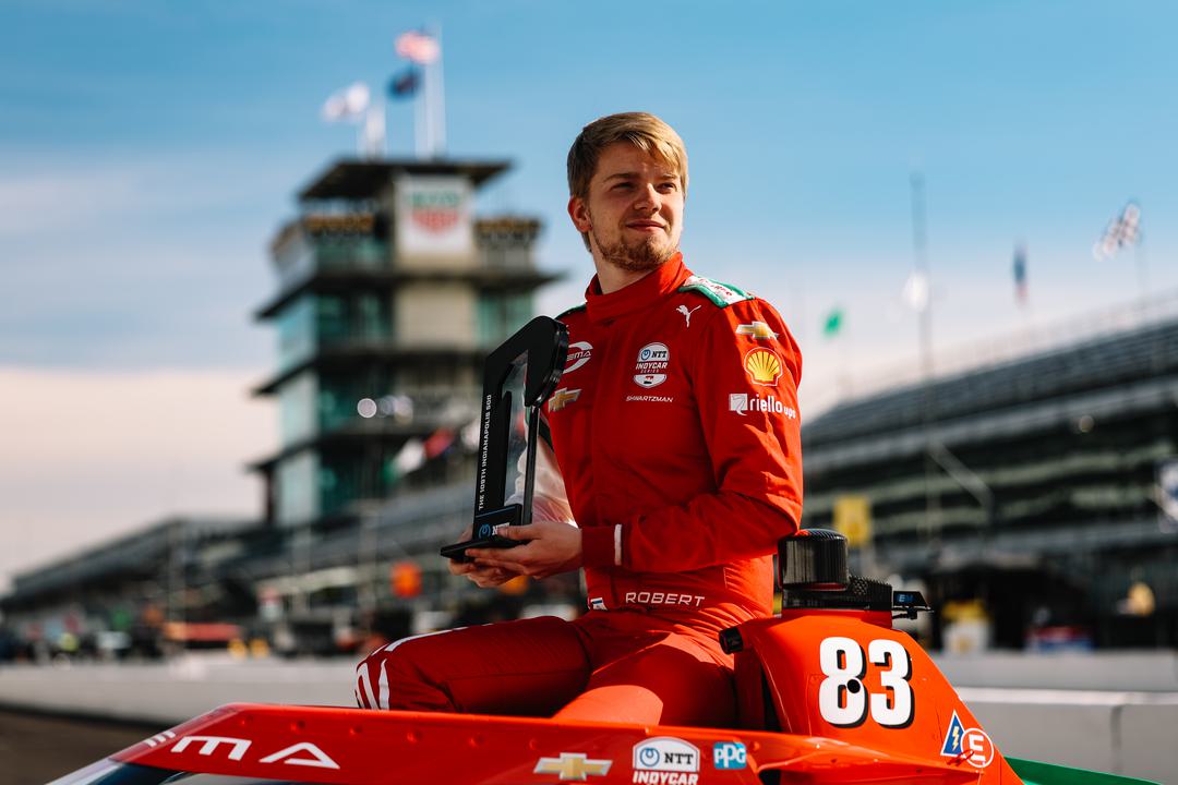 Robert Shwartzman stormed to a sensational pole position in qualifying for the Indy 500 on his first attempt at The Brickyard.