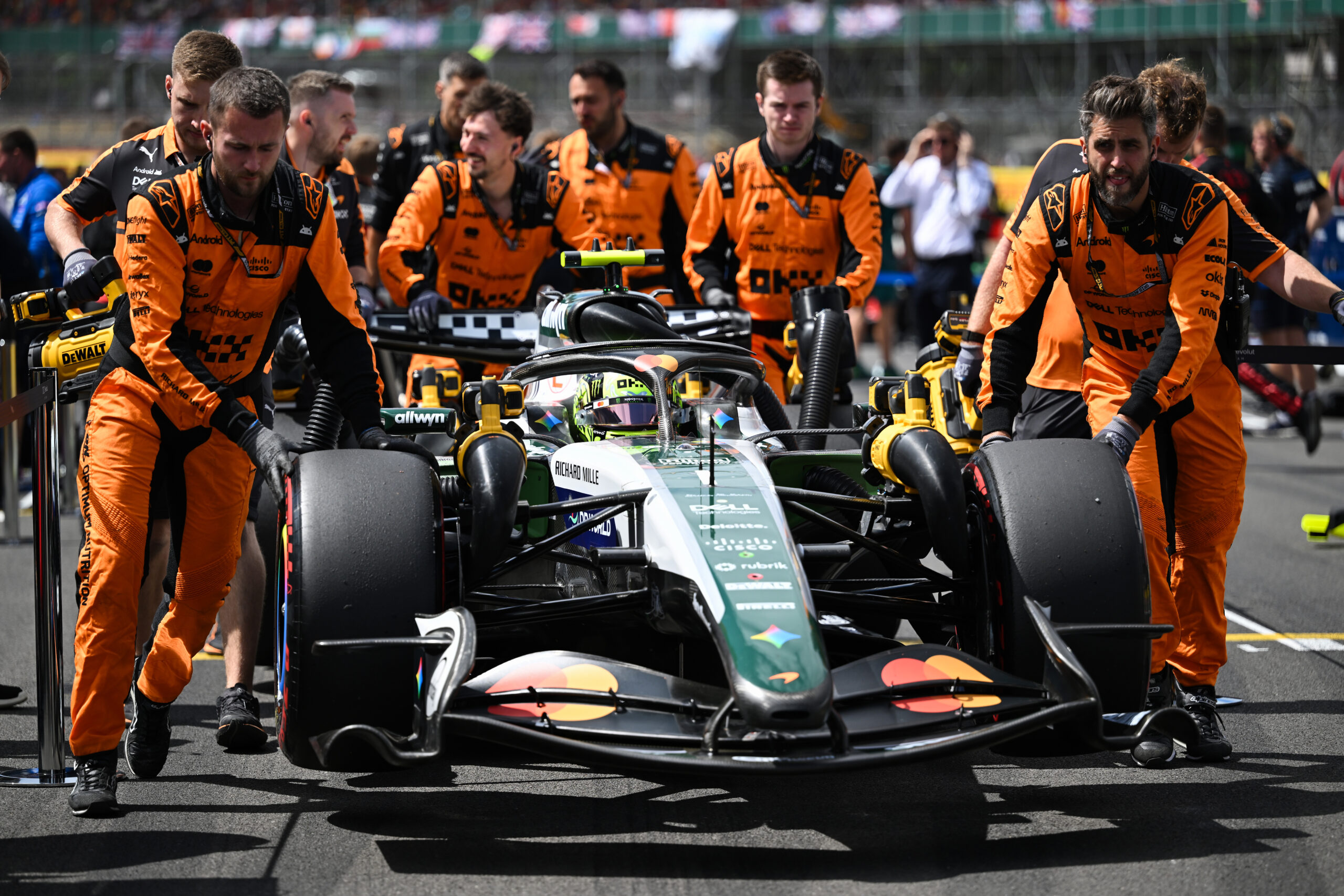 Lando Norris (McLaren) at 2026 F1 British GP at Silverstone Circuit.