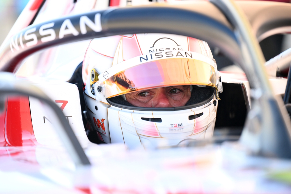 Norman Nato of France and Nissan Formula E Team prepares to drive during qualifying ahead of the Miami E-Prix