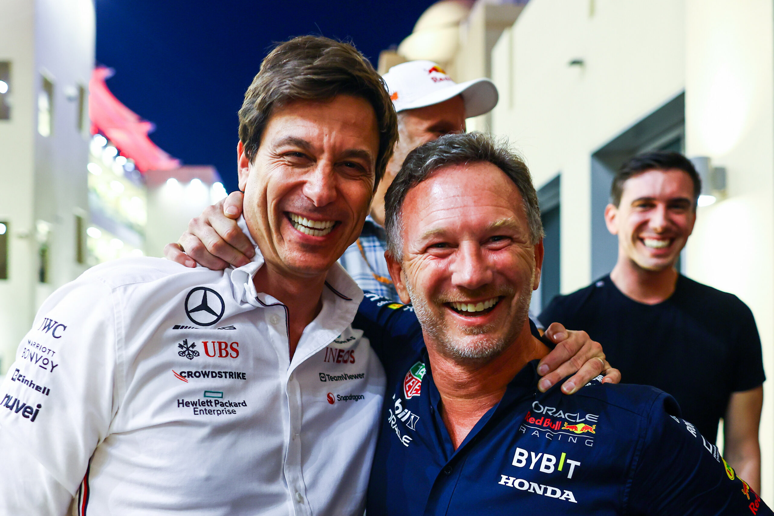 F1 team bosses Christian Horner (Red Bull) and Toto Wolff (Mercedes)