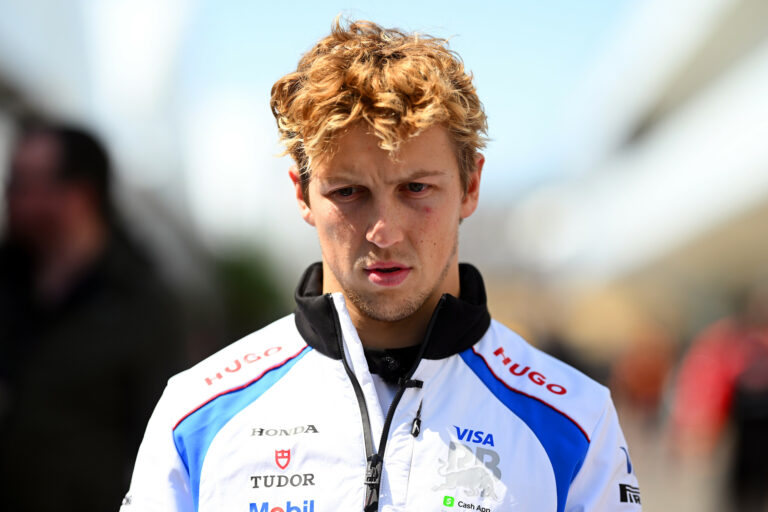 Liam Lawson in the Japanese Grand Prix paddock