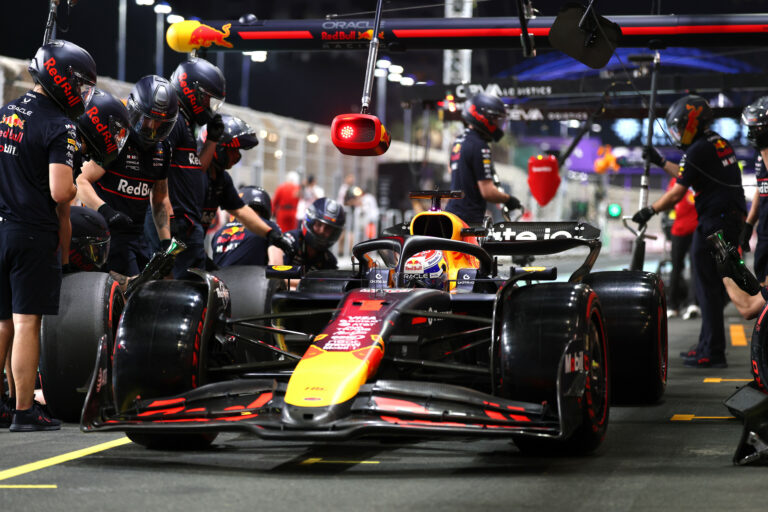 Max Verstappen during qualifying for the Saudi Arabian GP