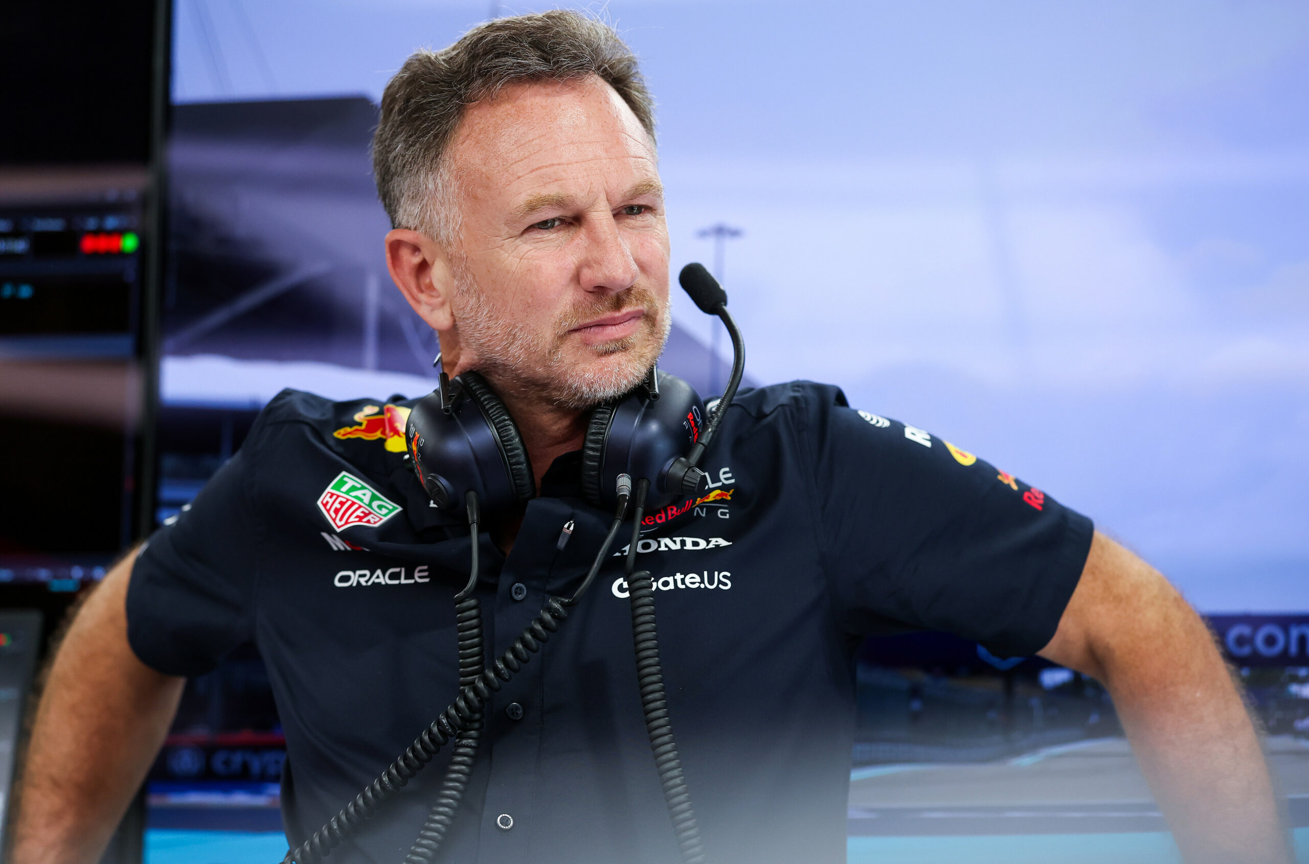 Christian Horner in Red Bull team kit
