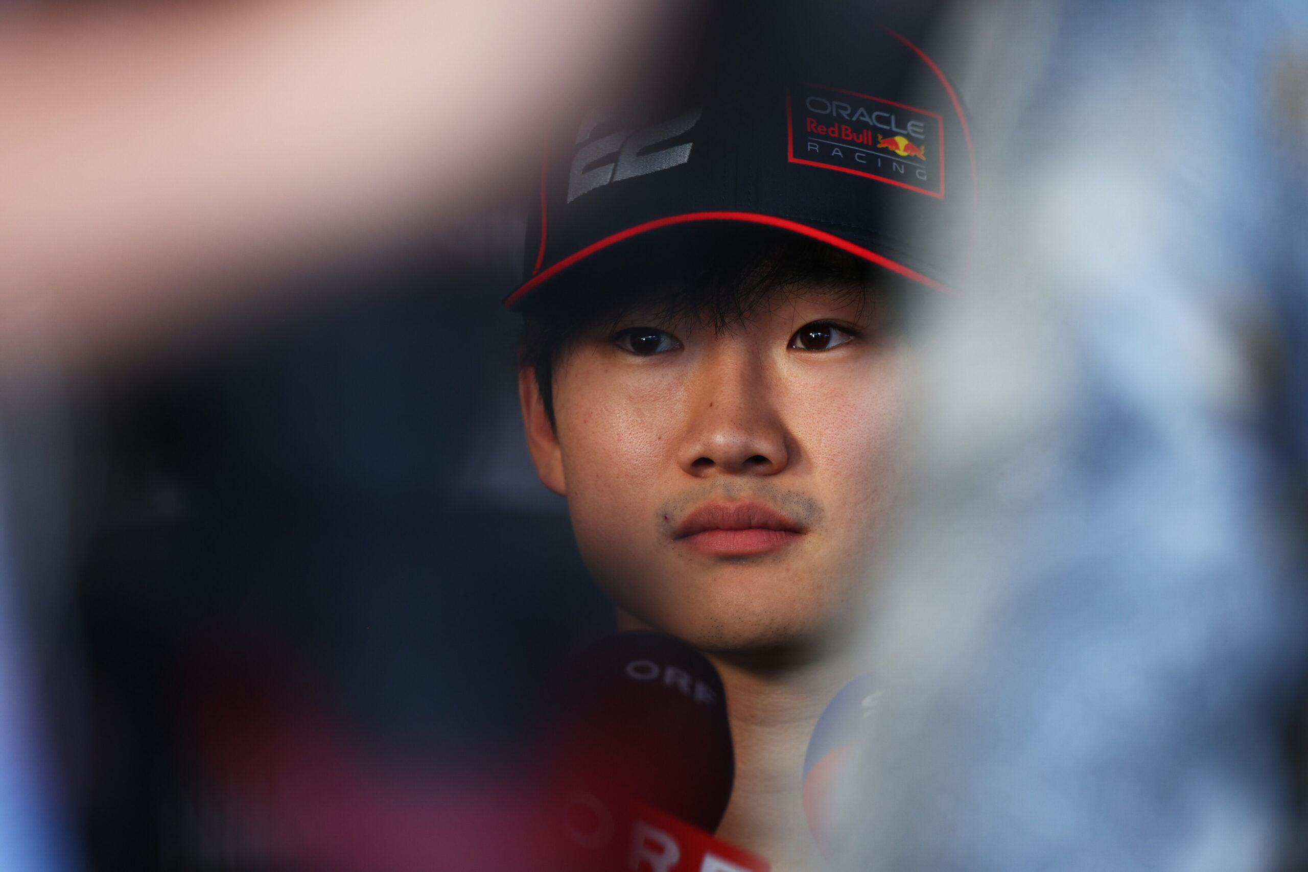 RedBull Racing's Yuki Tsunoda after Qualifying at 2025 F1 Imola GP.
