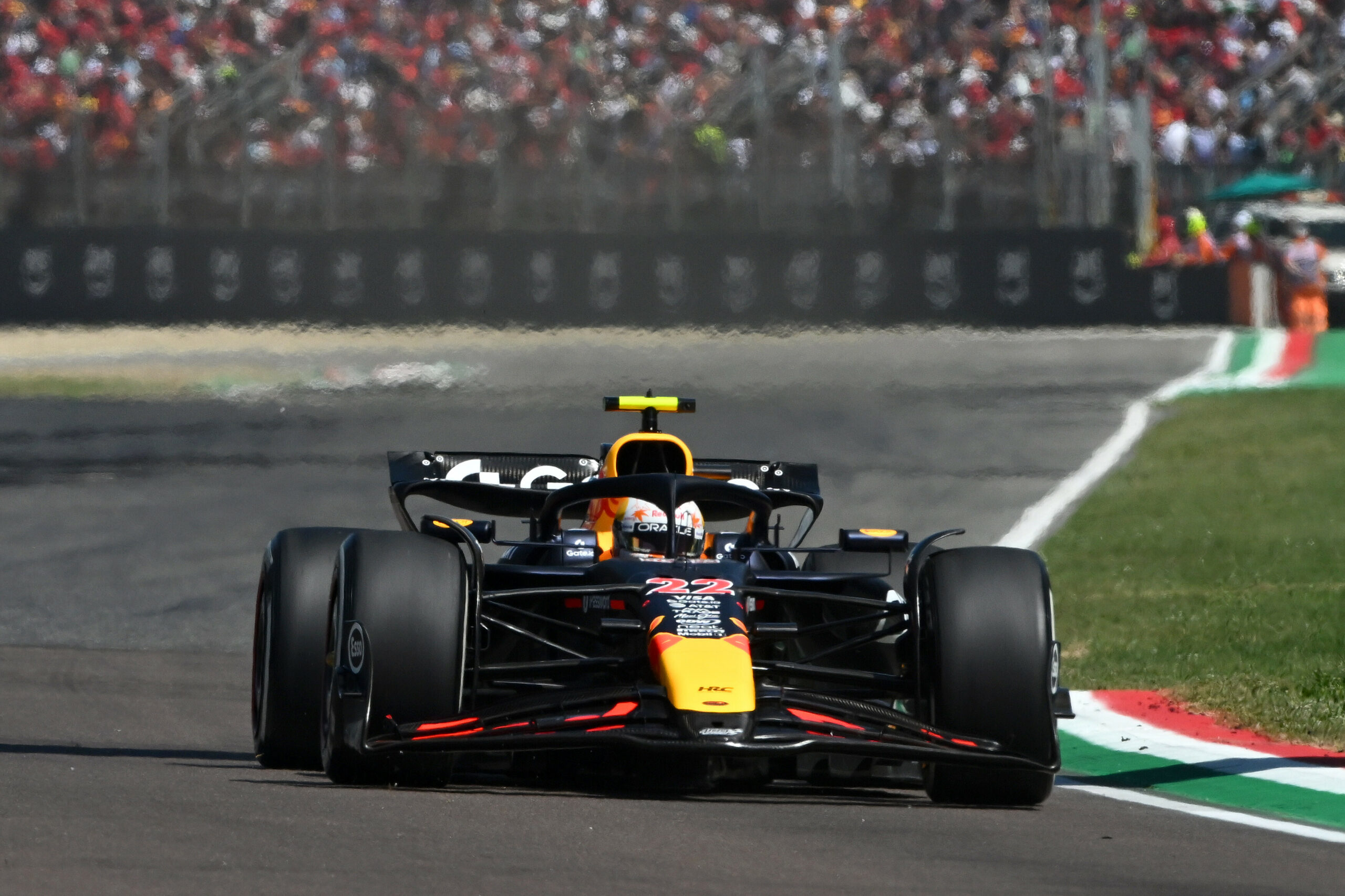 Yuki Tsunoda at the 2025 Imola Italian Grand Prix.