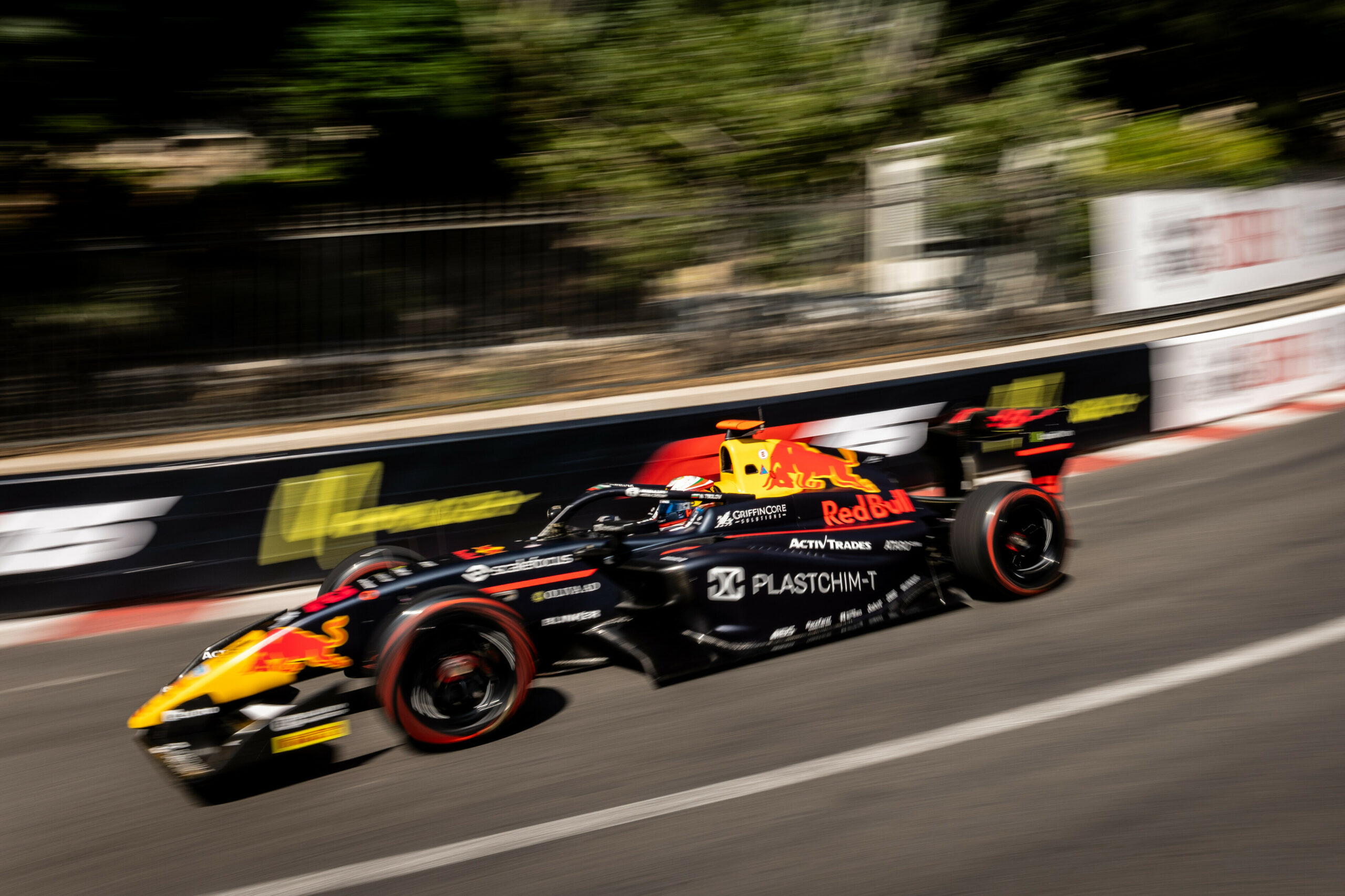 Nikola Tsolov in his Red Bull livery F3 Campos Racing, at the Monaco GP
